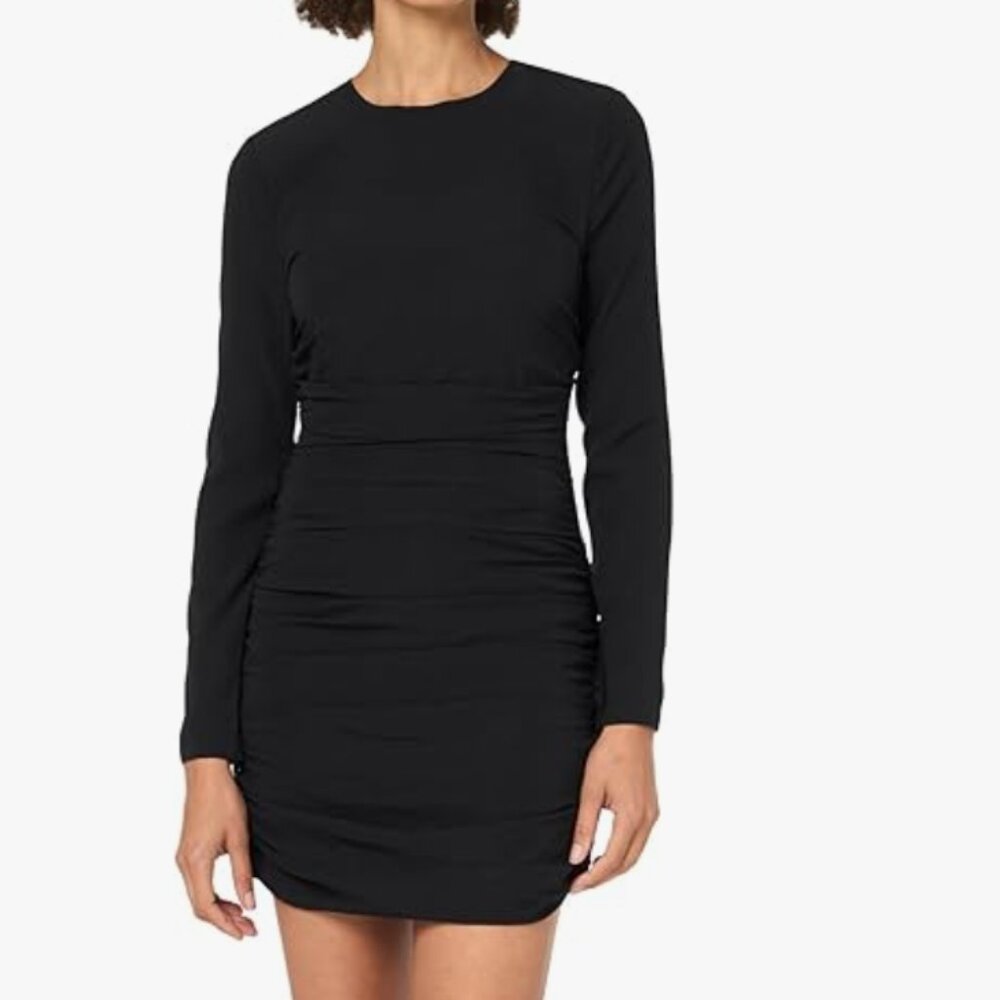 Ronny Kobo Adelheid Silk Mini Dress - Black - XS